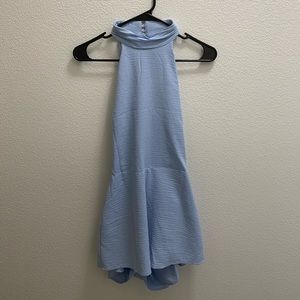Beginning Boutique Blue Open Back Playsuit